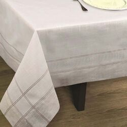 Toalha de Mesa Retangular 160x210cm Linen  Bege