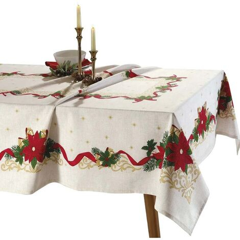 imagem do produto Toalha de Mesa Retangular 160x250cm Athenas Natal 105 - Dohler