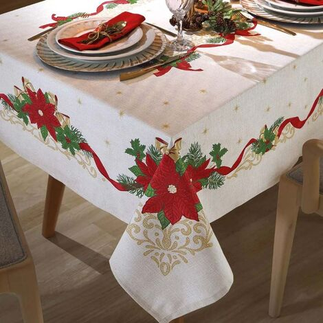 imagem do produto Toalha de Mesa Retangular 160x250cm Athenas Natal 105 - Dohler