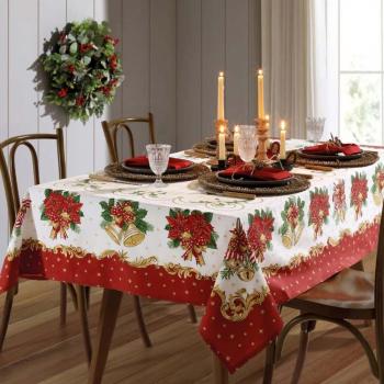 imagem de Toalha de Mesa Retangular 160x250cm Athenas Natal 107 - Dohler