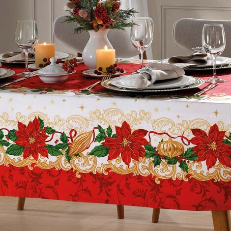 imagem do produto Toalha de Mesa Retangular 160x250cm Athenas Natal 110 - Dohler