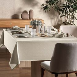 Toalha de Mesa Retangular 160x270cm Sempre Limpa Caetano Cinza