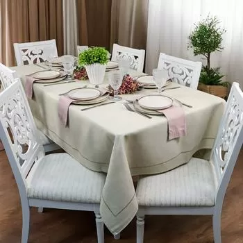 imagem de Toalha de Mesa Retangular 160x320cm Glamour Linen - Catran