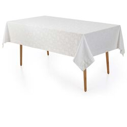 Toalha de Mesa Retangular 165x320cm Easy Wash Victória Branca