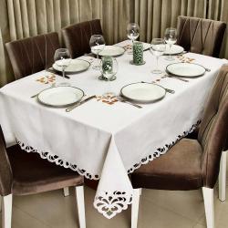 Toalha de Mesa Retangular 170x220cm Rechilie Branca