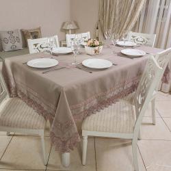 Toalha de Mesa Retangular 170x270cm Berlim Rose Antique