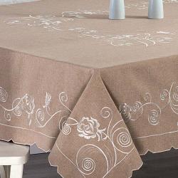 Toalha de Mesa Retangular 177x348cm 15009 Bege