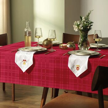 imagem de Toalha de Mesa Retangular 180x220cm Natal Tartan - Karsten