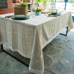 Toalha de Mesa Retangular 180x275cm 104  Cru