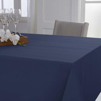 Toalha de Mesa Retangular 180x280cm Panamá Lisa Marinho