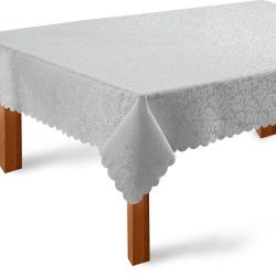 Toalha de Mesa Retangular 180x310cm Outono Branco