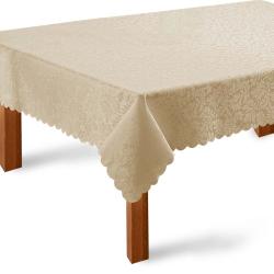 Toalha de Mesa Retangular 180x310cm Outono Bege