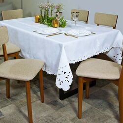 Toalha de Mesa Retangular Passione 170x220cm Branca