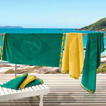 imagem de Toalha de Praia Bandeira Brasil 70x140cm - Buettner