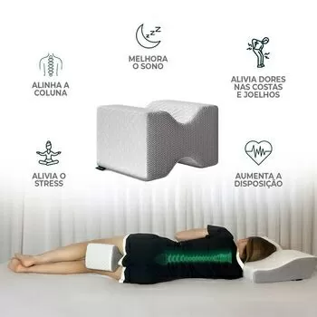 imagem de Travesseiro 25x20cm Apoio de Joelho Coluna Relax - IWS I wanna sleep