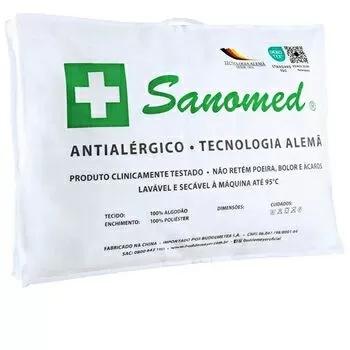 imagem de Travesseiro 50x70cm Antialérgico Sanomed - Buddemeyer