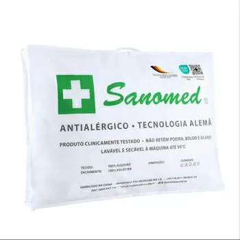 imagem de Travesseiro 50x70cm Antialérgico Sanomed - Buddemeyer