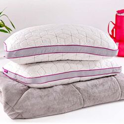 Travesseiro 50x70cm IWS Snow Branco/Pink