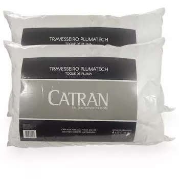 imagem de Travesseiro 50x70cm Plumatech Prime Touch 233 Fios Kit 2 Peças - Catran