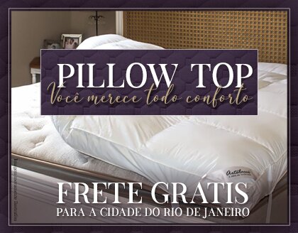 Pillow Top com frete grátis para a cidade do Rio de Janeiro