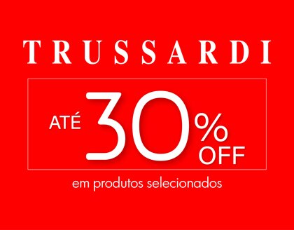 Trussardi Off, seleção de produtos com até 40% Off