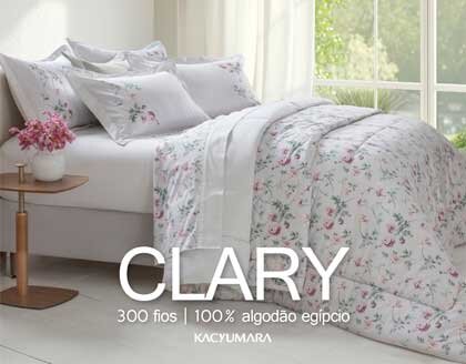 Clary apresenta uma composição romântica, seu sofisticado padrão em floral expressa movimento trazendo feminilidade ao quarto.