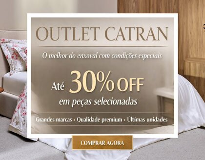 Outlet Catran Encontre as melhores marcas de roupa de cama, banho e decoração com descontos especiais. Produtos selecionados em colchas, jogos de cama, toalhas, mantas e mais, com qualidade premium e preços imperdíveis para renovar sua casa.